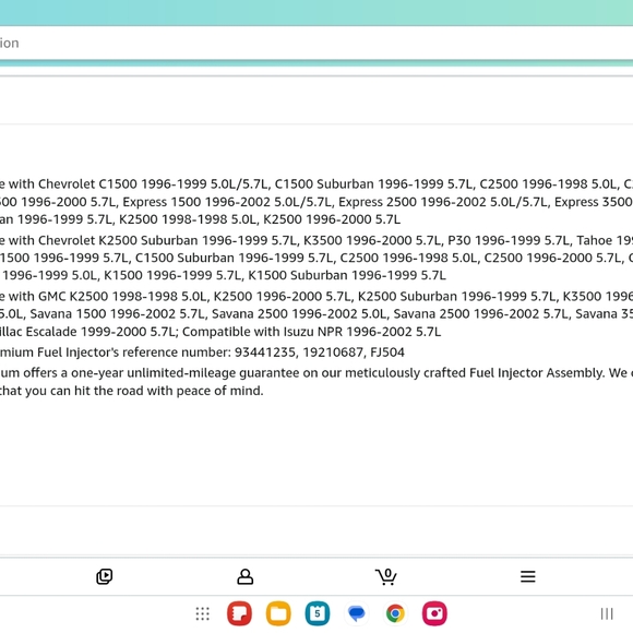 Fuel injection assembly for Chevy, Chevrolet GMC Cadillac Suburban and more (22) - Picture 14 of 14